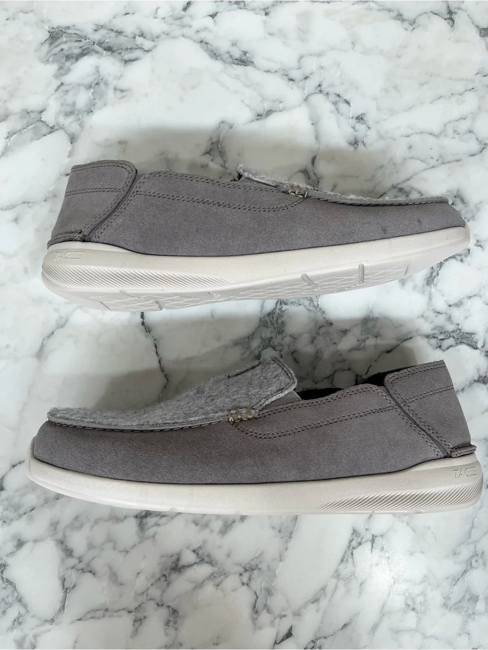 Clarks Men's Gorwin Step Grey Suede Loafers Slip On Shoes 26168646 Size 9.5